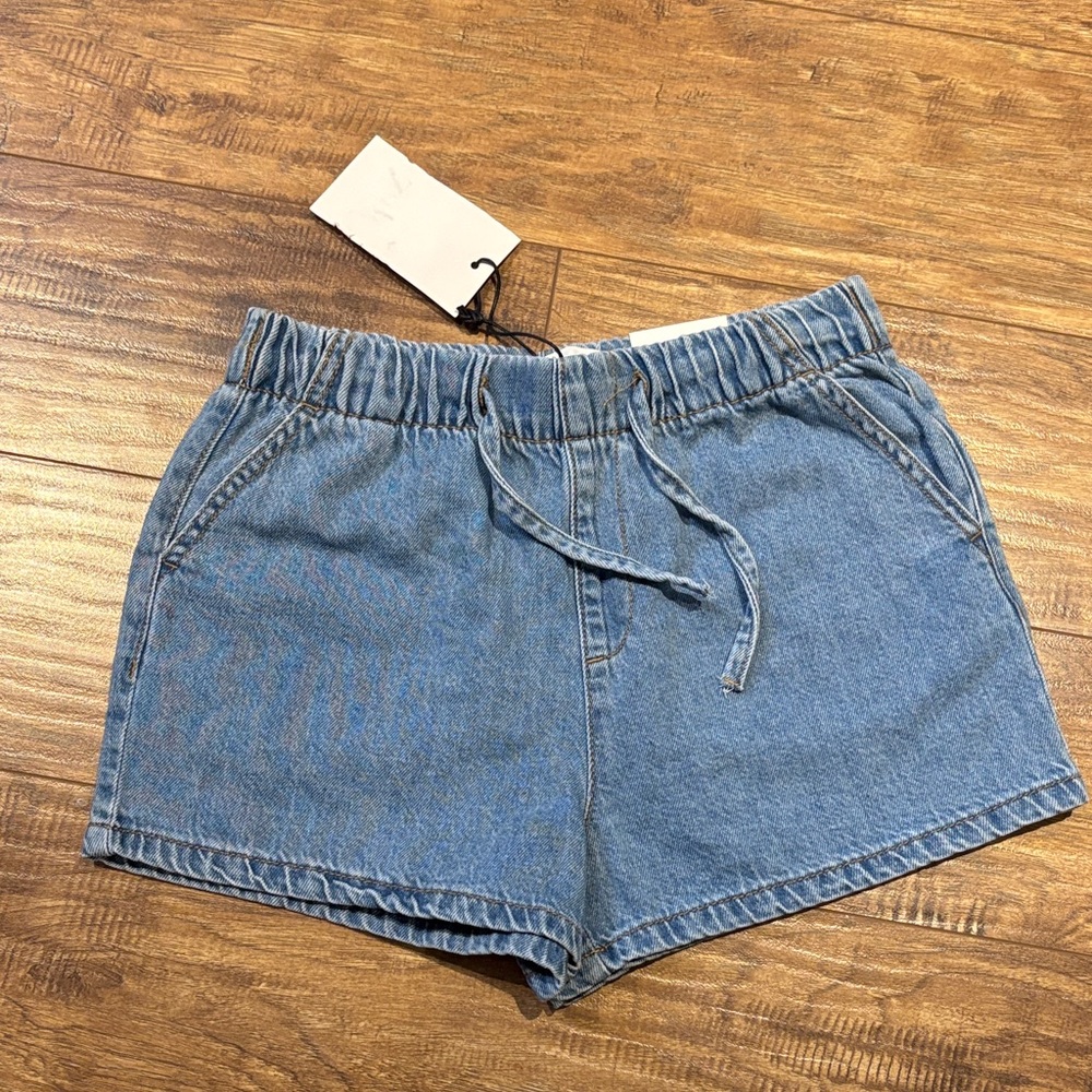 Zara Kids Blue Denim elastic waist Shorts